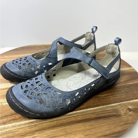 JBU by Jambu bellerose blue Mary Jane SlipOn Vegan Leather Women's 9 M Sandals - Picture 2 of 11